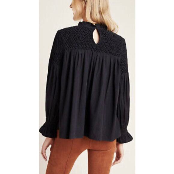 Anthropologie Maeve Modern Peasant Smocked Top Size 2 - Picture 2 of 7